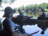 Karla, John, and Pete on the Wisconsin River, 2003