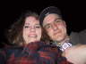 Teresa and Scott at a bonfire, 2004